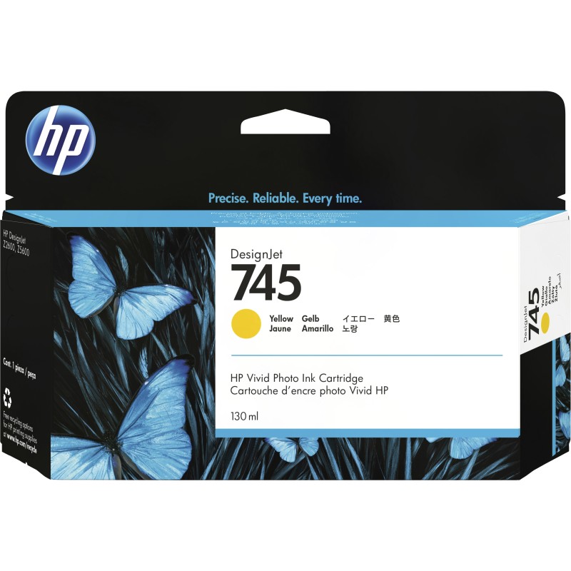 HP 745 130-ml DesignJet Yellow Ink Cartridge